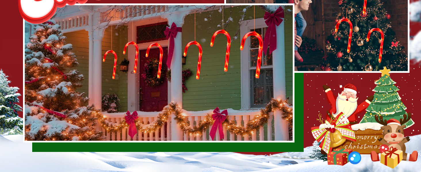 LYUBASA 3pack Christmas Window Lights Decorations with Timer,Battery Powered