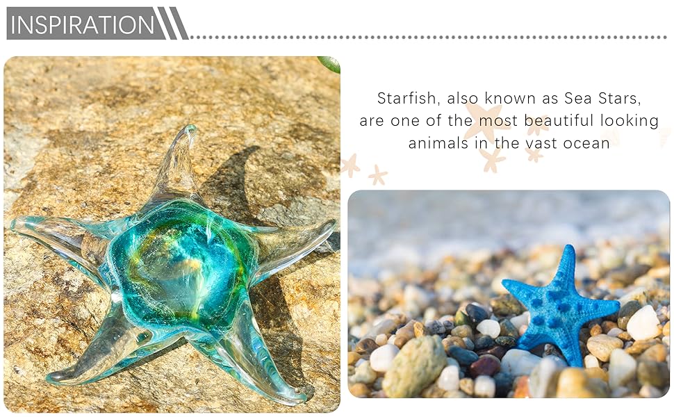 Steuben Galss スターフィッシュ ヒトデ 置物 Amazon.com: Qf Glass Star Fish, Crystal Handmade Glass Blown