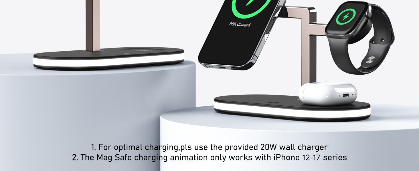 4 in 1 magnetic wireless charging station