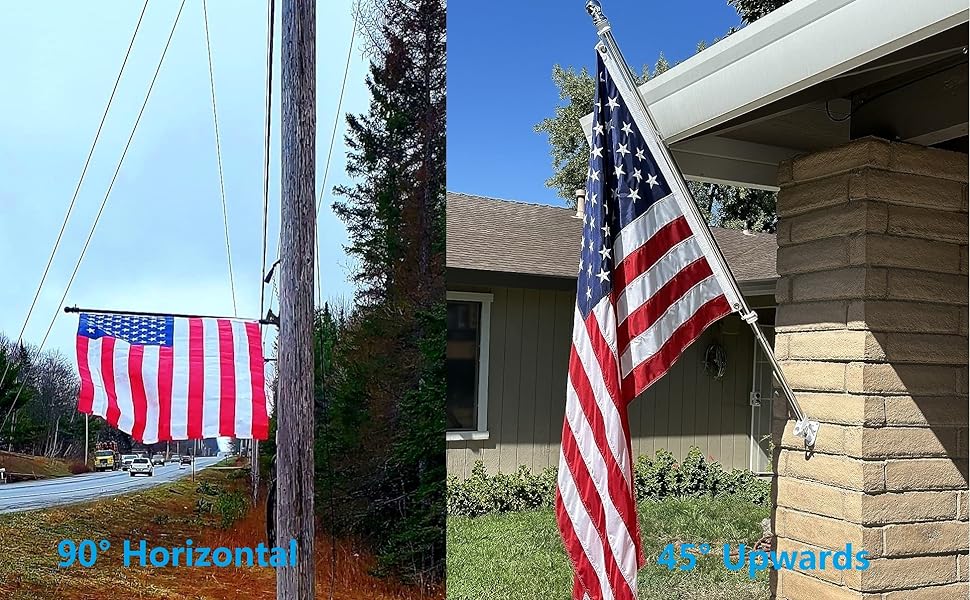 Aluminum Wall Mount Flag Pole Bracket House Flag Pole