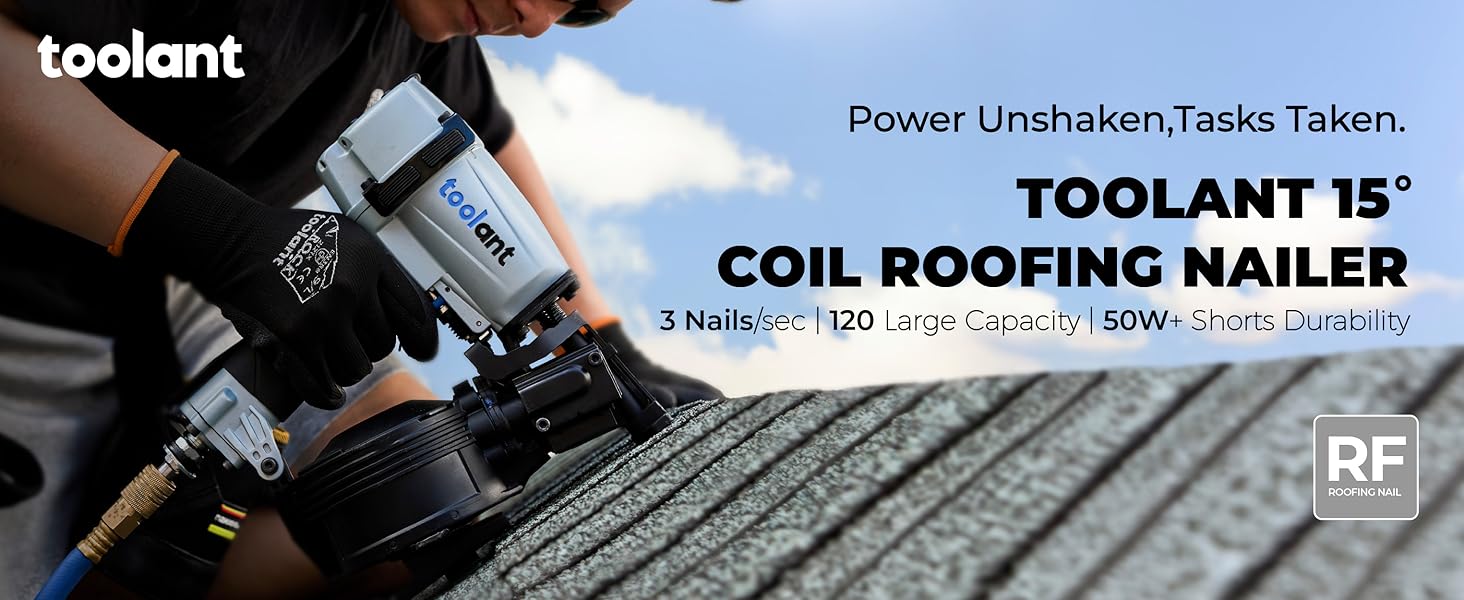 15° coil roofing nailer