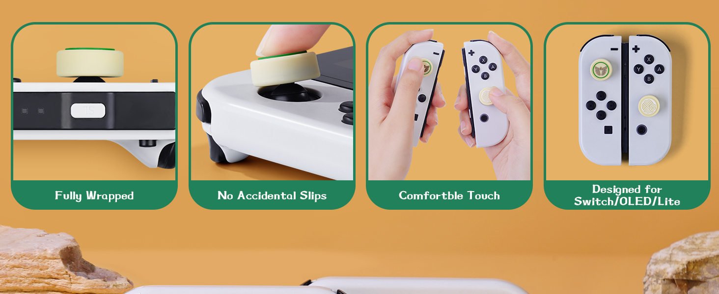 JINGDU Switch Thumb Grip Caps for Zelda Tears of The