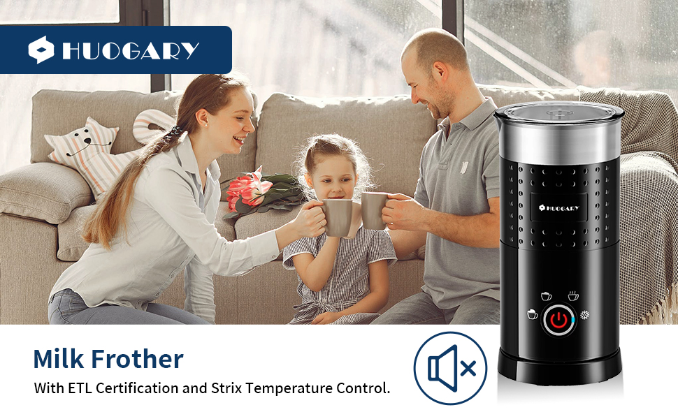 Huogary Electric Milk Frother and Steamer 4 In 1