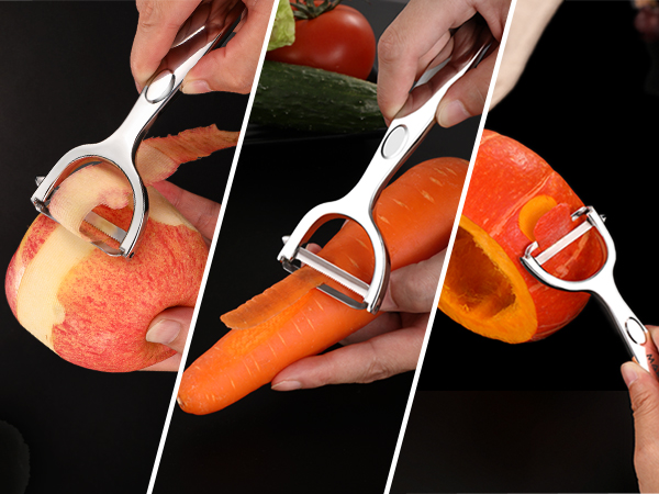 Versatile Peeling Capability Effortless Peeling: MAD SHARK Y-Peeler for Fruits & Veggies