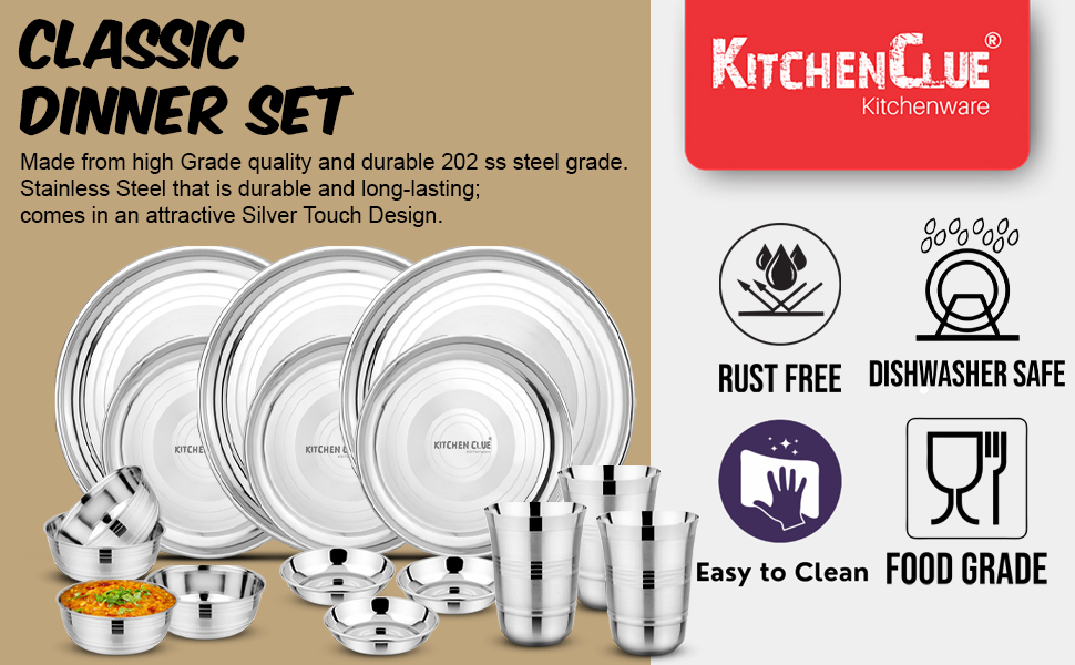 Stainless Steel Dinner Set For kitchen