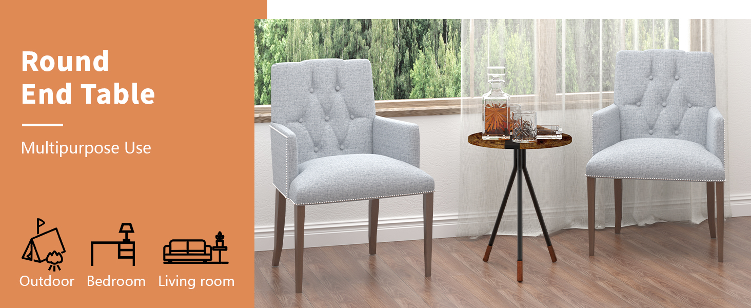 small round end table