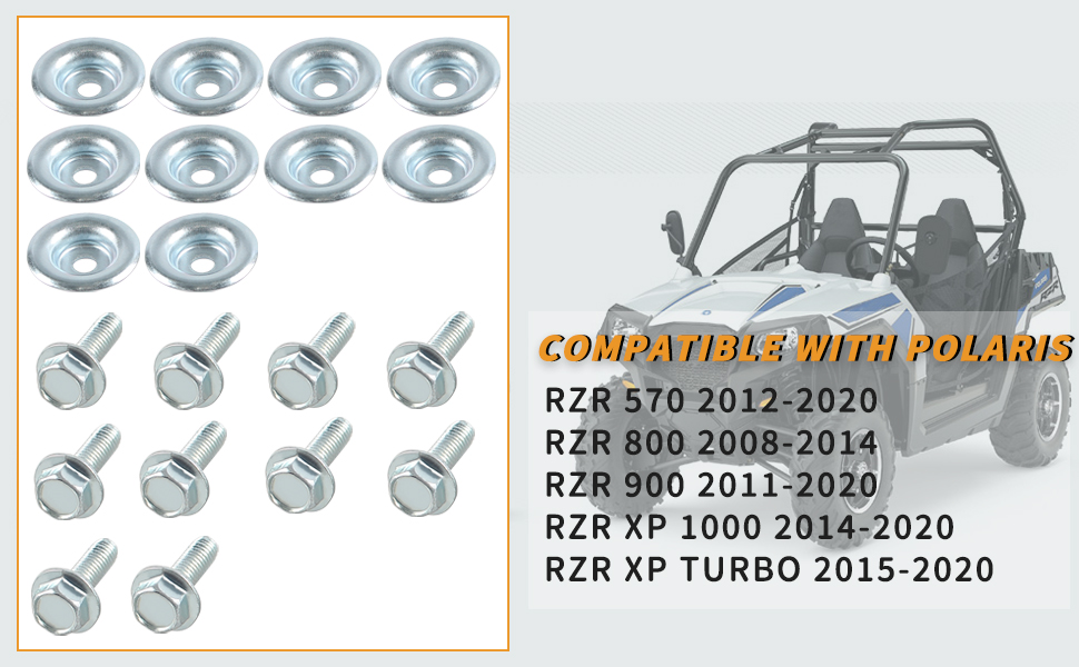 GSTP 20 Piece Set UTV Skid Plate Washer and Bolt Kit