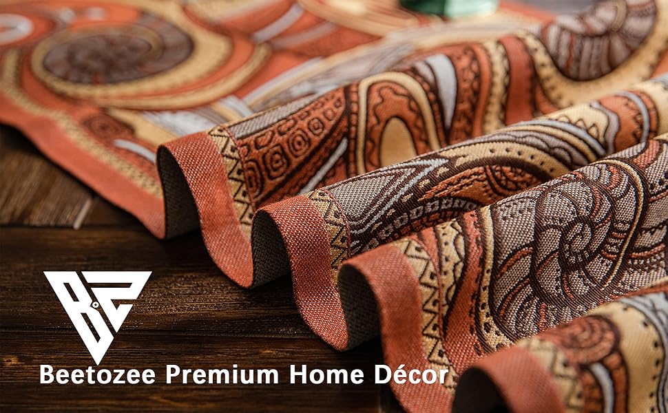 Beetozee 13×72 Inch Table Runner Tassels Series for Kitchen Dining Table Holiday Decoration