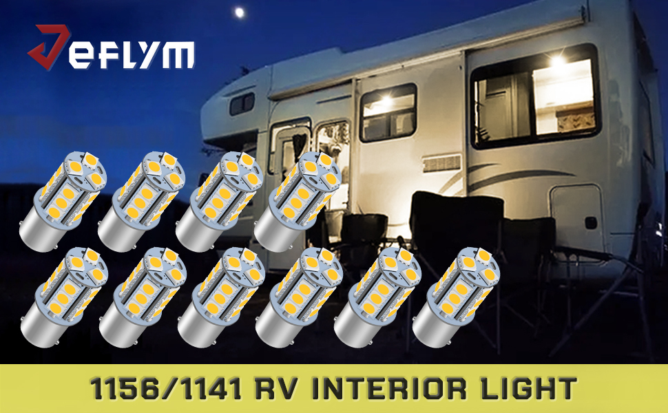 Upgrade 1156 Led Bulb Warm White,1003 1141 Led Bulbs Super Bright,Rv