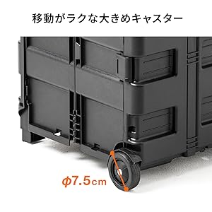 Amazon.co.jp: イーサプライ 折りたたみキャリーカート コンテナ