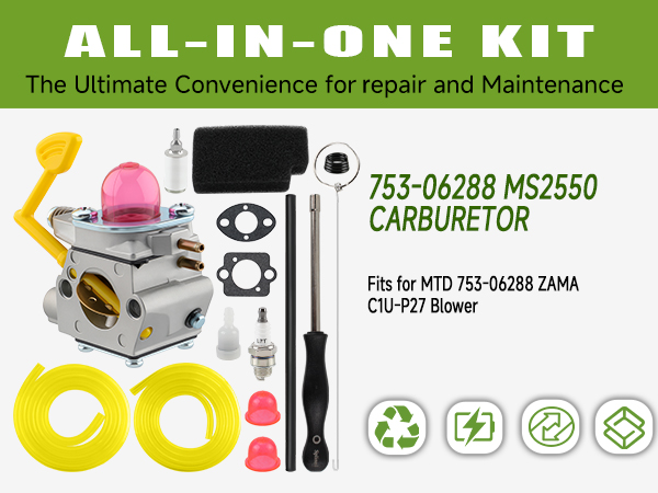 Amazon.com: MOTOALL WT-847 Carburetor with Fuel Line Filter