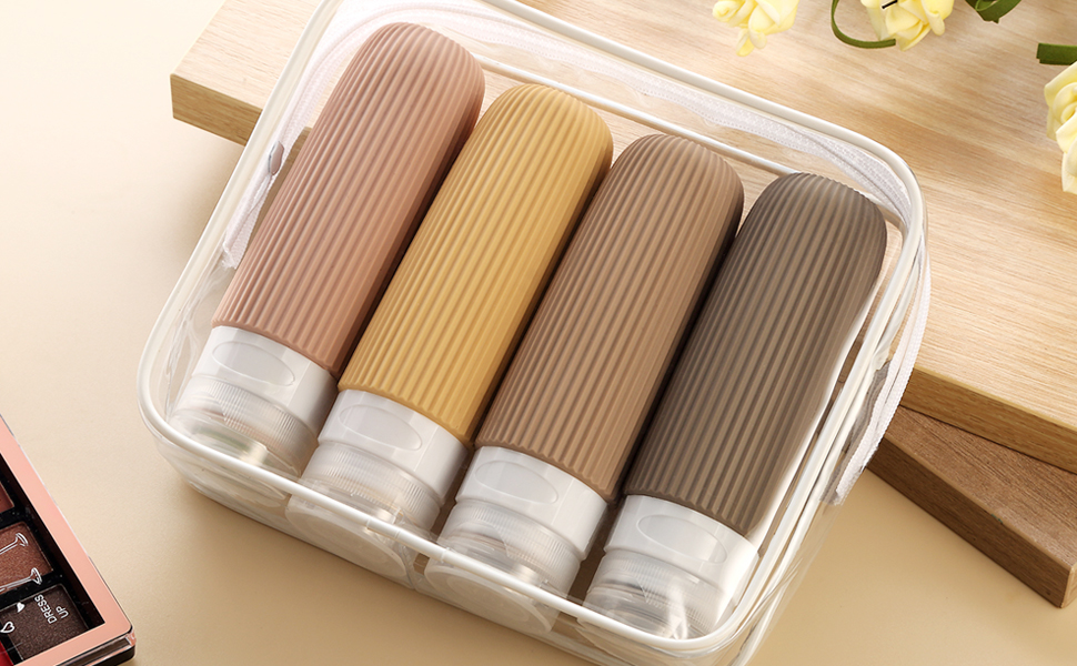 Mrsdry Travel Bottles for Toiletries, Tsa Approved 3oz