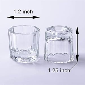 RUBYFACE Dappen Dish Cups for Nail Art Acrylic Liquid