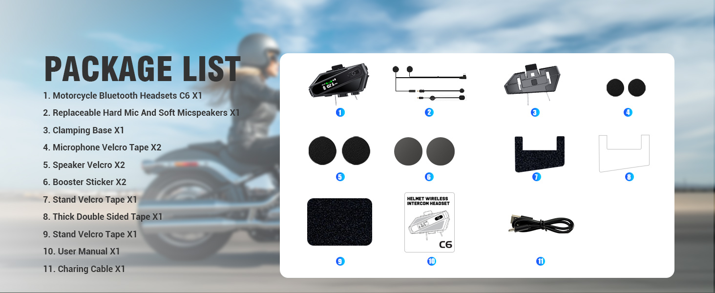 motorcycle bluetooth headset