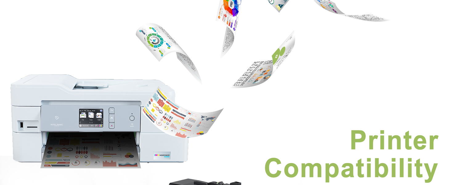 MS DEER Upgraded LC3033 BK/C/M/Y Ink Cartridges Compatible