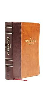 NASB Macarthur Study Bible brown leathersoft