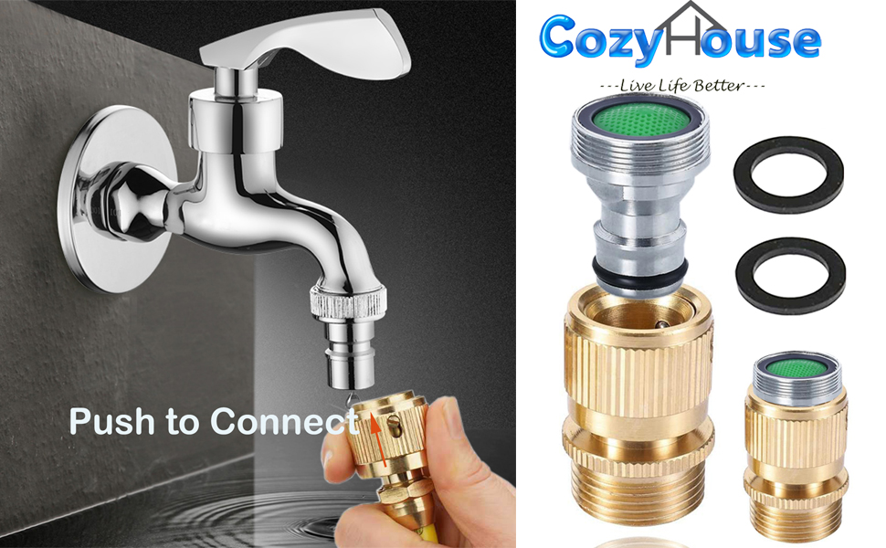 Kitchen Quick Connect Faucet Adapter, Kitchen Faucet Aeratored Quick