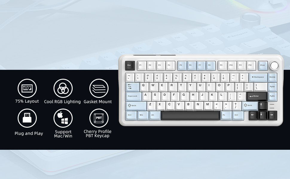 75% keyboard with knob