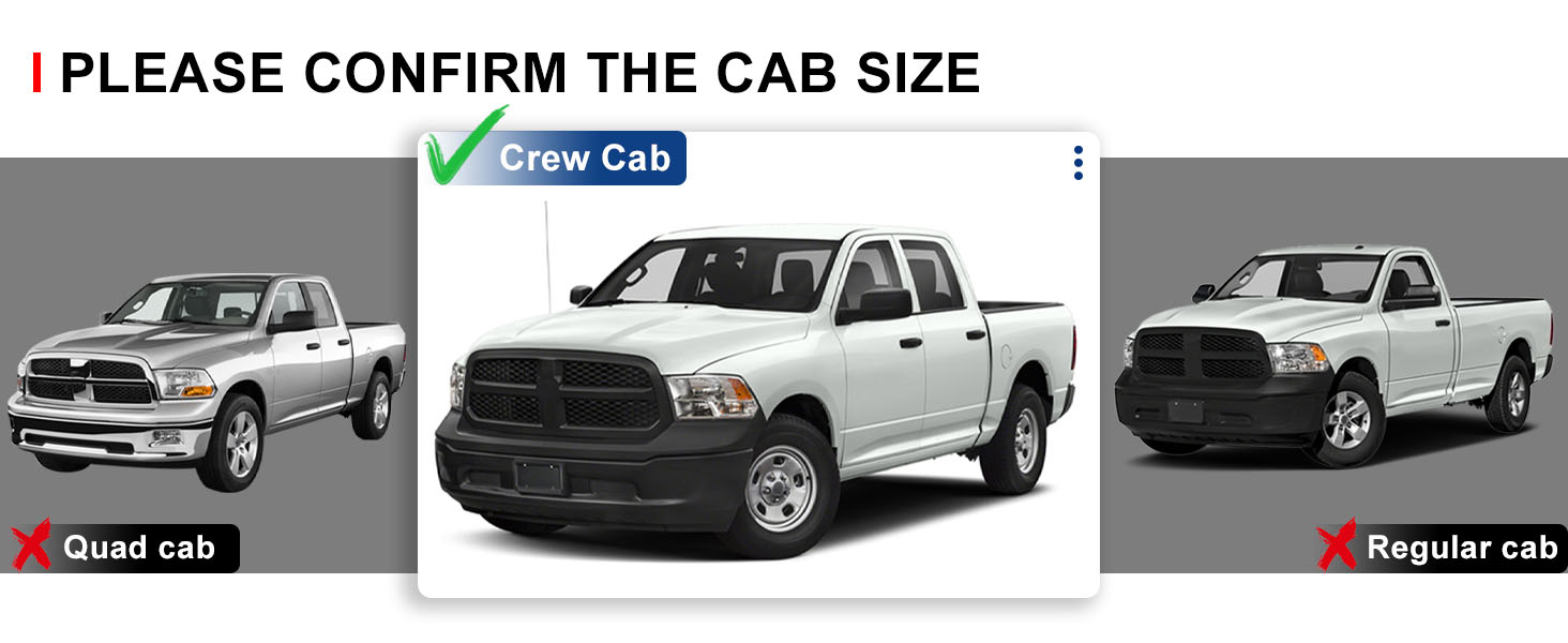 TIEZFUL Running Boards fit for Dodge Ram 1500 Crew Cab 2019