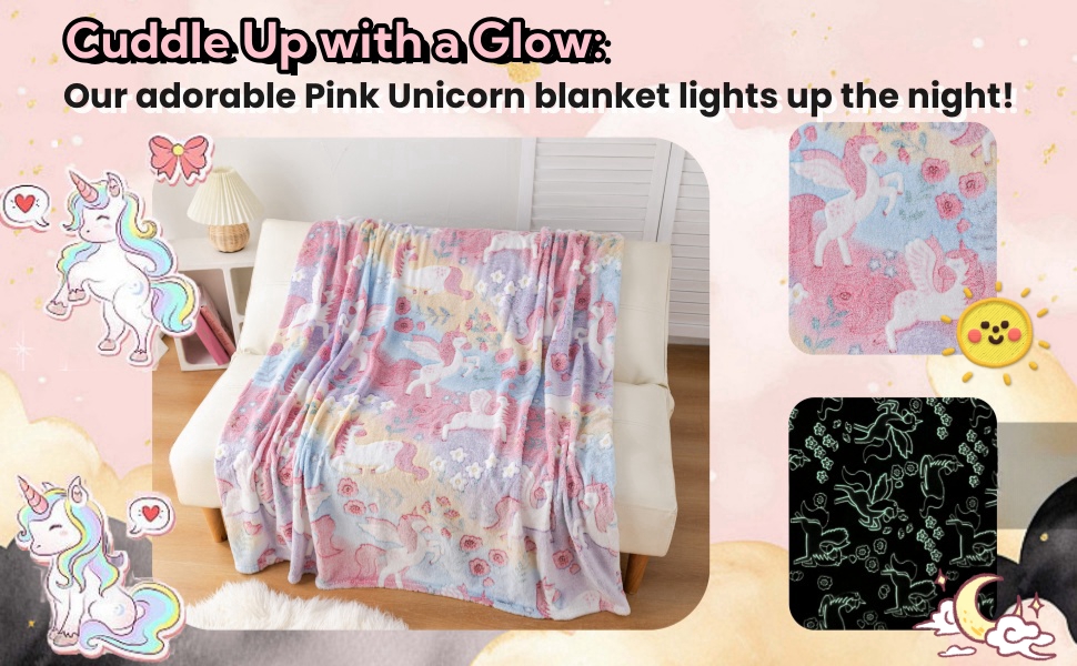 Unicorn throw blanket