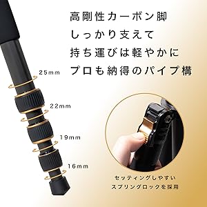 Amazon | KOUZU 三脚 カーボン カメラ三脚 雲台セット