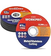 WORKPRO 20-Pack Cut-Off Wheels, 4-1/2 x 7/8-inch Metal&Stainless Steel Cutting Wheel, Thin Metal ...