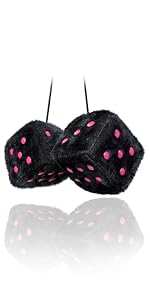 tinyklash ELECTRIC BLACK WHITEセット おまけ付き Amazon.com: Black Fuzzy Dice Car Accessories – Plush Cute