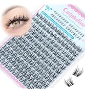 calphdair Natural Lash Clusters with Bottom Lashes DIY Wispy Cluster Eyelash Extensions C-curly I...