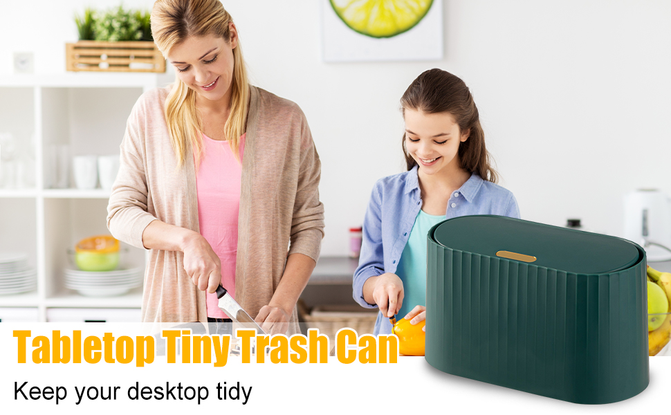 SHAIDOJIO Mini Trash Can with Lid, Desktop Trash Cans