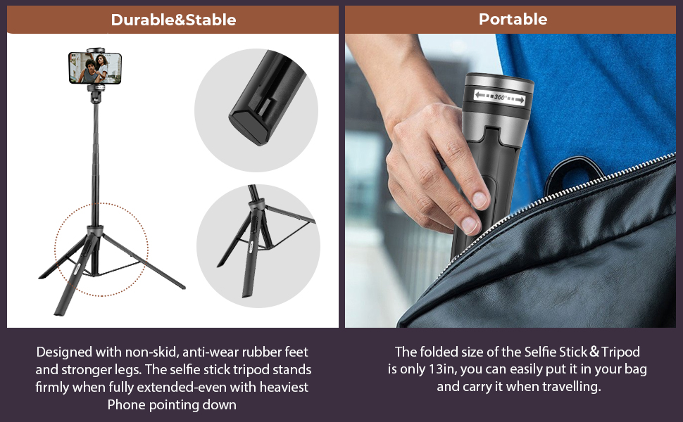 selfie stick with remote