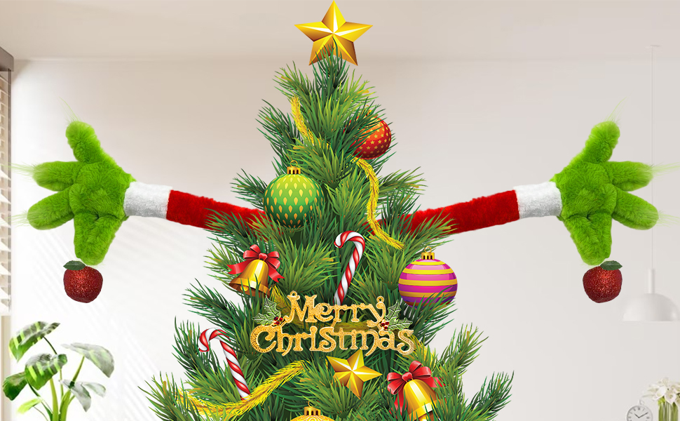 Furry Green Arm Holder for The Christmas Tree