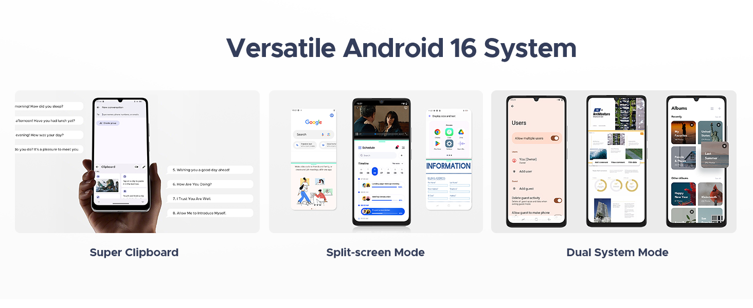 DOOGEE Note58 Android 16 Phone Unlocked Phone cellphone 32GB+128GB 6.75&#34; HD+ 90Hz 6250mAh Battery