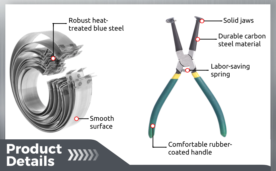 Master Piston Ring Compressor Kit Heavy Duty Auto Engine Piston Ring Installer