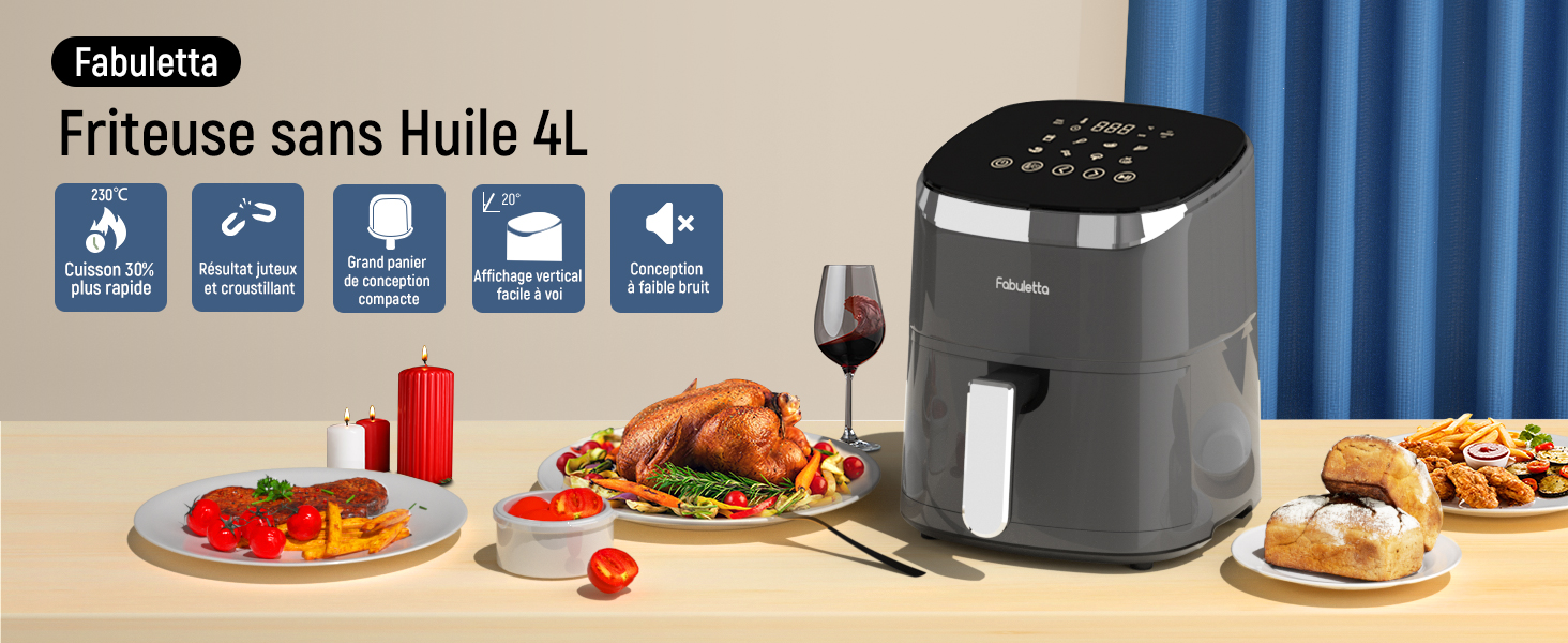 Fabuletta Friteuse Sans Huile 4L, Air Fryer 1680W, Friteuse à Air Chaud Avec 9 Programmes, 65 à 230 °C, Température Réglable, Timer, Airfryer Pour 2-3 Personnes, Panier De Friture Anti-adhérant, Gris 12 Fabuletta Friteuse Sans Huile 4L, Air Fryer 1680W, Friteuse à Air Chaud Avec 9 Programmes, 65 à 230 °C, Température Réglable, Timer, Airfryer Pour 2-3 Personnes, Panier De Friture Anti-adhérant, Gris -Petit Électroménager AAHKMJXYDAFdJAOAIMEbOAchlkWZ0oakZn uVZ0mPidMNbILvCvspZ4oG3fPgIqc1P26RdPiG8KHKUtblW5 ULKvLD1OHzwX jolGWPZGyLZfJpRTUF3iKMPB4g6sfVV1OS4W7 r8NO8jVVNEgvsxkFSWvMtlZsftQ2Xhc96rJmfFe7zwDANwLGbdqq Nc BepZwRgDELq5j stFHI u