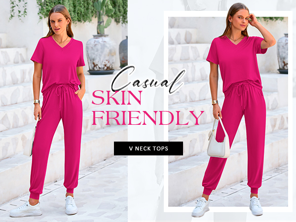 ざわざわ！② Amazon.com: MASCOMODA Womens 2 Piece Outfits Summer Casual V