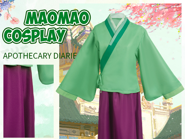 Amazon.com: NGOVINY The Apothecary Diaries Cosplay Maomao Costume
