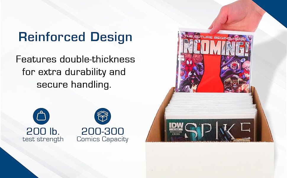 Amazon.com: BCW Long Comic Storage Box - 1ct | Corrugated