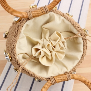 Hand Woven Rattan Shell Purse