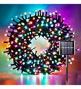 suddus 5 Colors Solar String Lights, Solar Christmas Lights Outdoor Waterproof with 8 Lighting Mo...