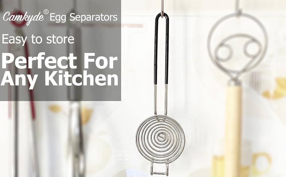 CAMKYDE Egg Separator Food Grade Stainless Steel Egg Yolk