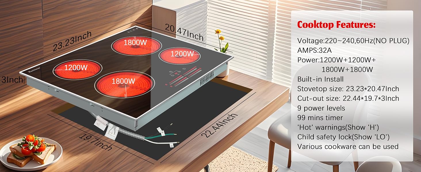 220V electric cooktop