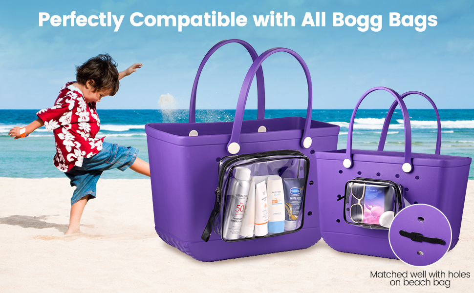 OUTXE 3 Pack Clear Insert Bag for Bogg Bag Accessories