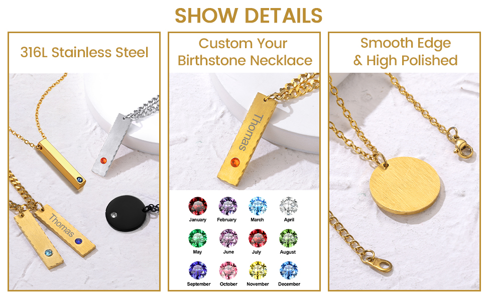 custom name necklace for men