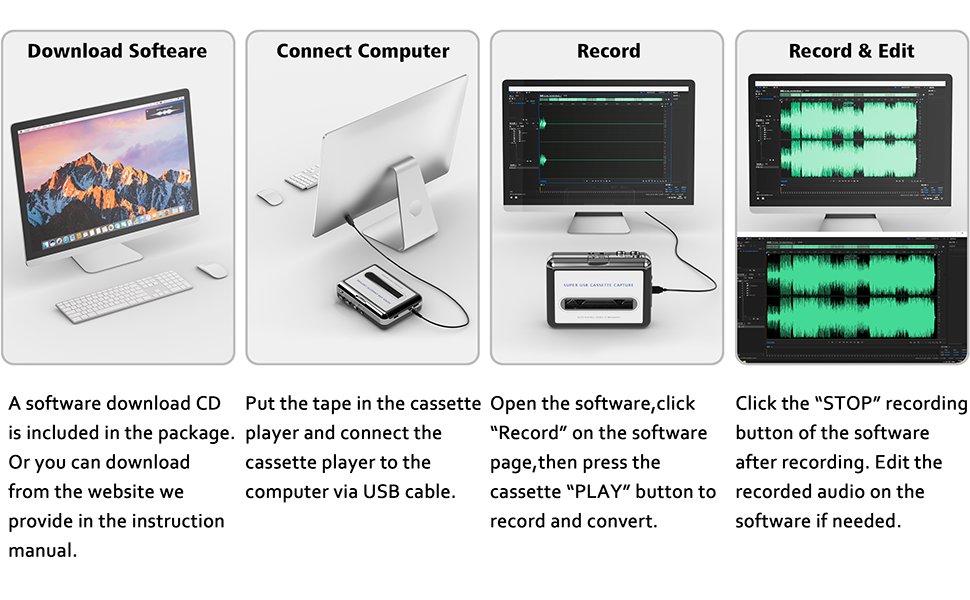 Walkman Cassette Player,Retro Cassettes Tape to MP3 CD Converter, Portable USB