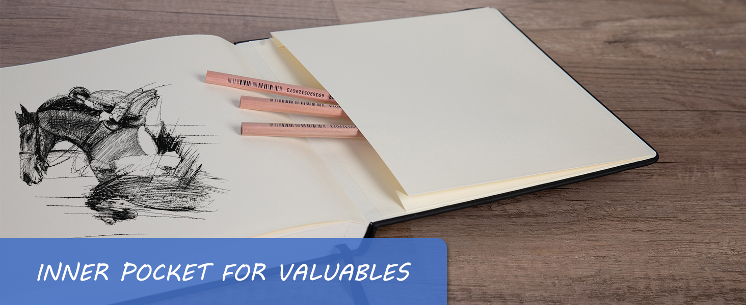 Hardcover Square Sketch Book, 120lb/200GSM Sketchbook Thick