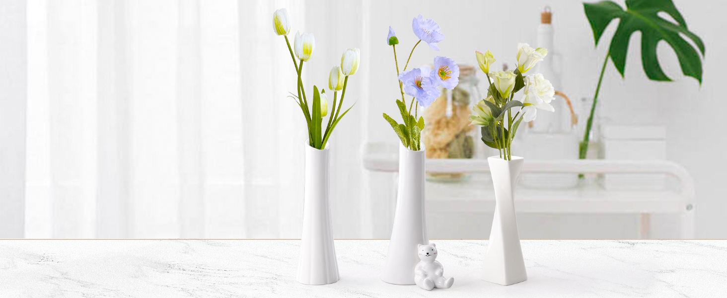 一輪挿し 陶器 ミニ 花瓶 白 小さい 花瓶 白 陶器 細い花瓶 1輪挿し 陶器 おしゃれ 花瓶