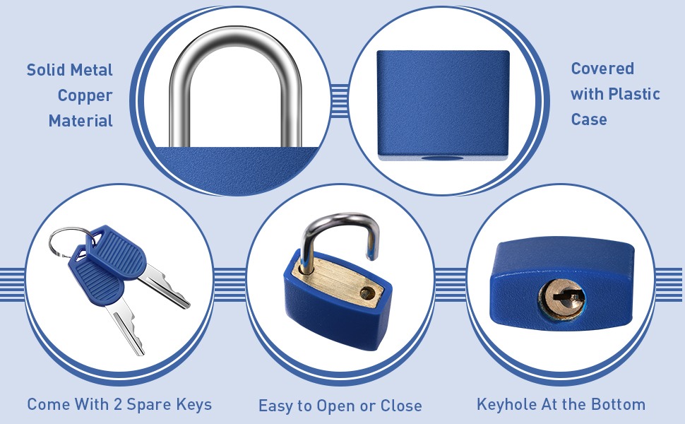 Metal Padlock with Key