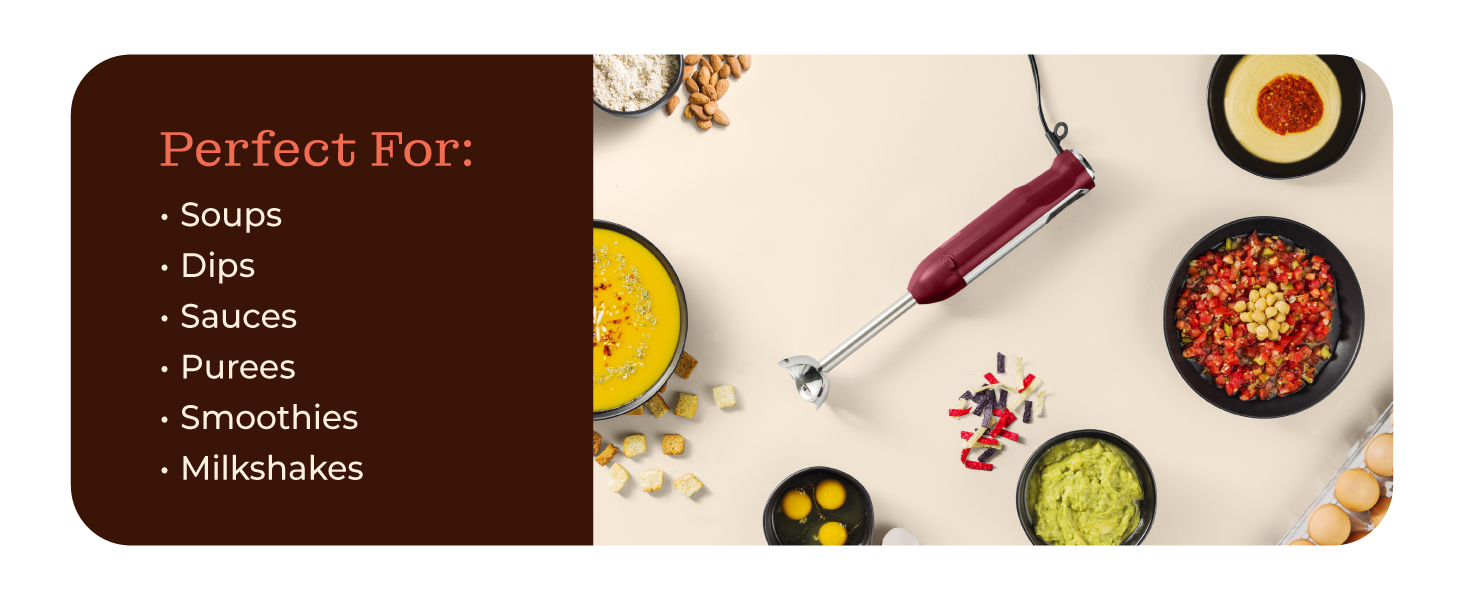 High Speed Immersion Blender, Electric Hand Blender 500