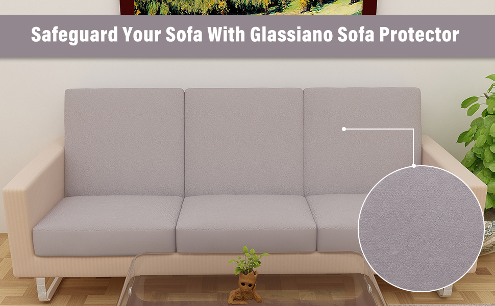 Glassiano Terry Polycotton Flexible Stretchable Elastic Sofa Cover Sofa Seat Protector