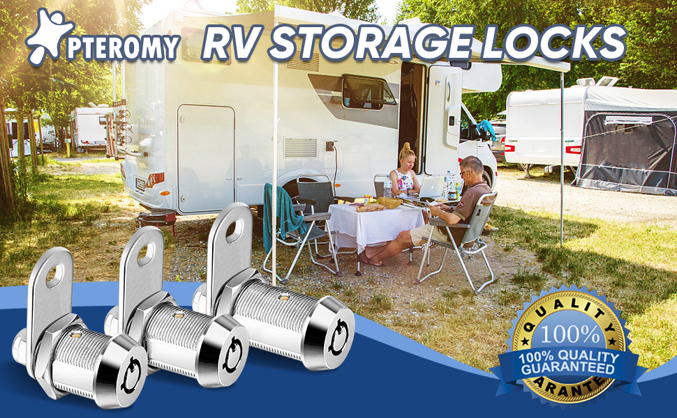 PTEROMY 2 Pack RV Storage Locks, Metal RV Compartment Locks